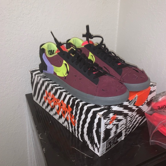 NIKE BLAZER LOW ACRONYM NIGHT MAROON SIZE 11.5M - Picture 1 of 8